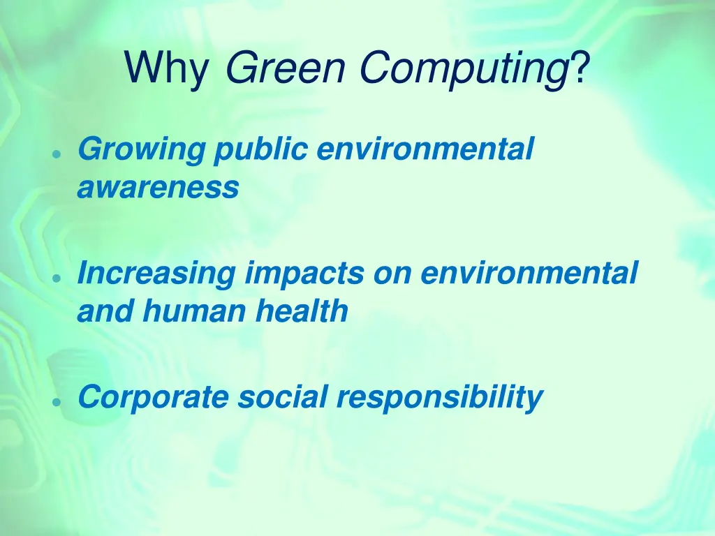 why green computing