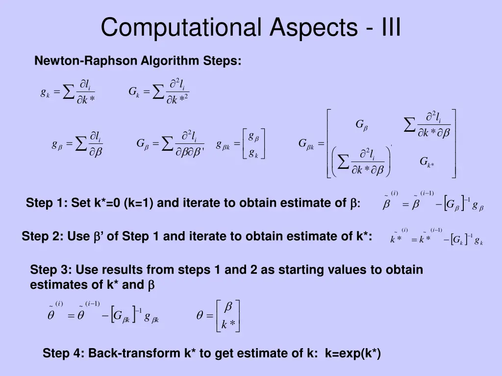 computational aspects iii
