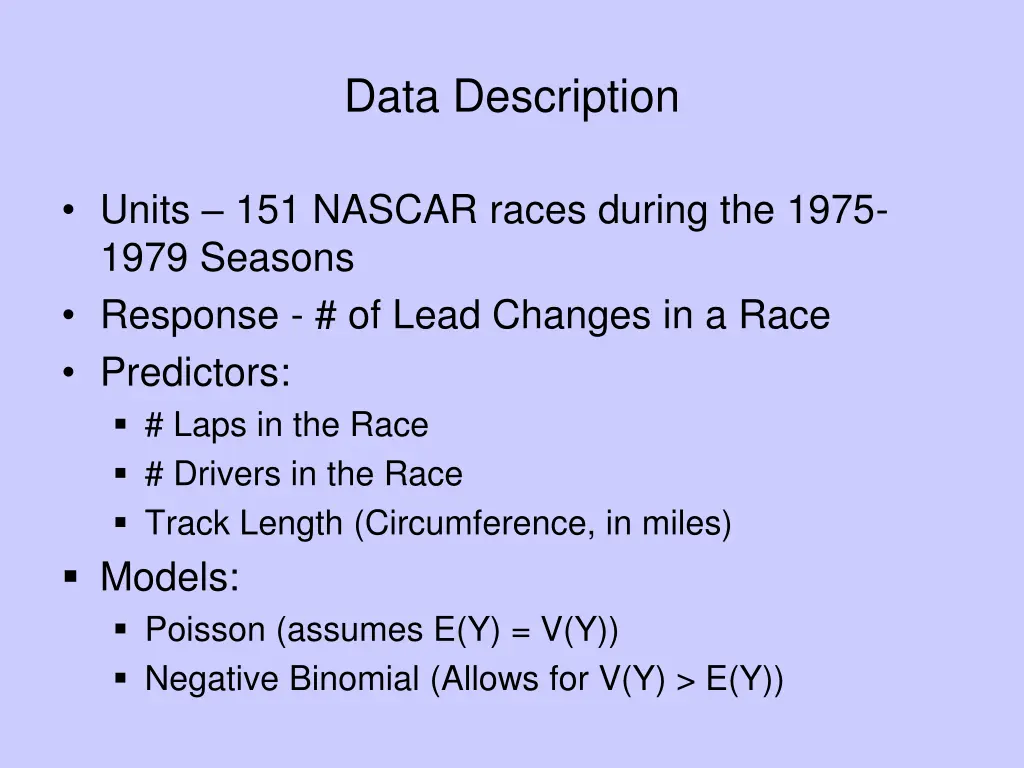 data description