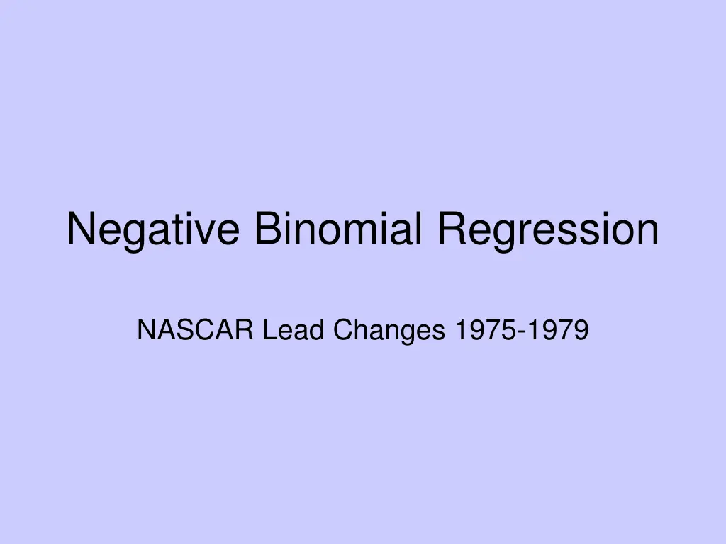 negative binomial regression