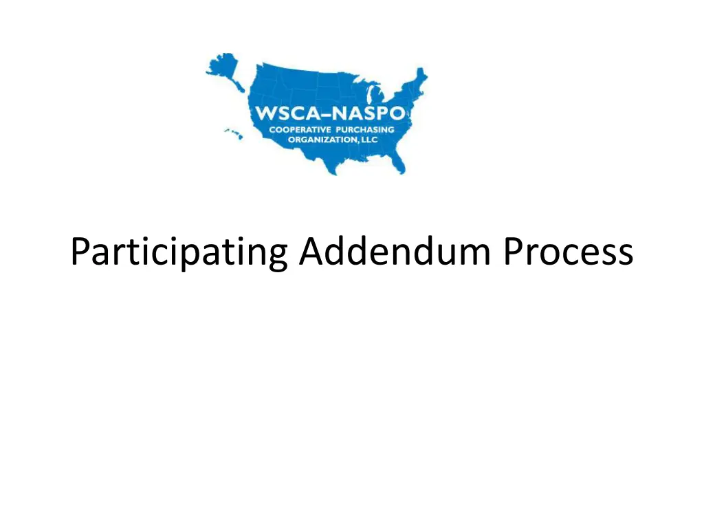participating addendum process