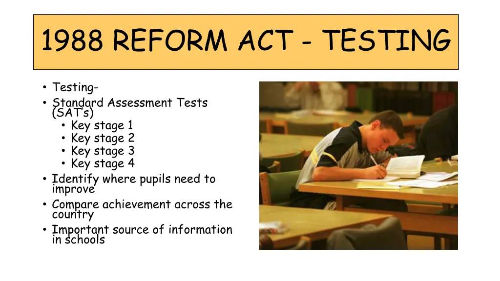 1988 reform act testing