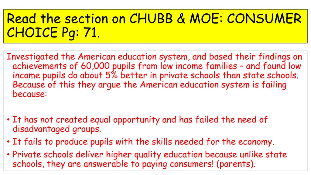 read the section on chubb moe consumer choice 1