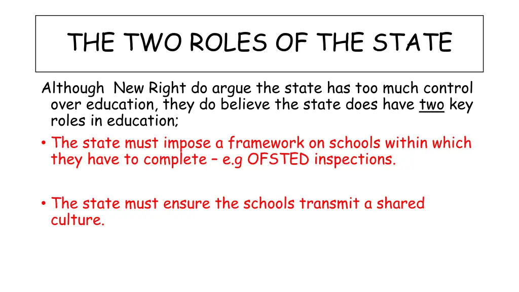 the two roles of the state
