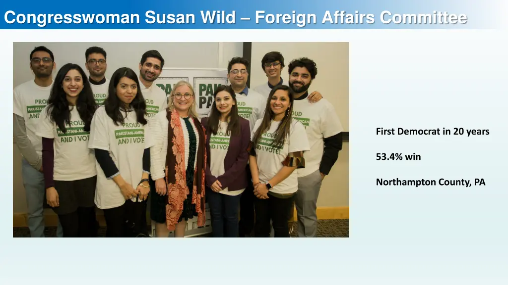 congresswoman susan wild foreign affairs committee