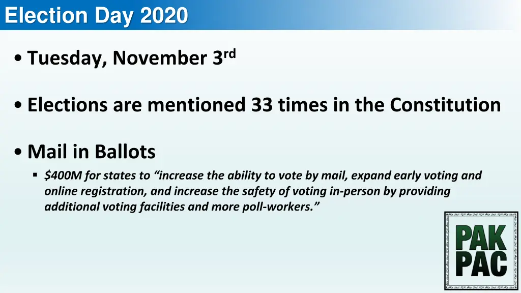 election day 2020