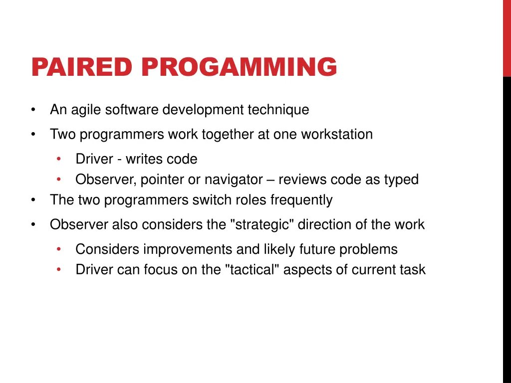 paired progamming