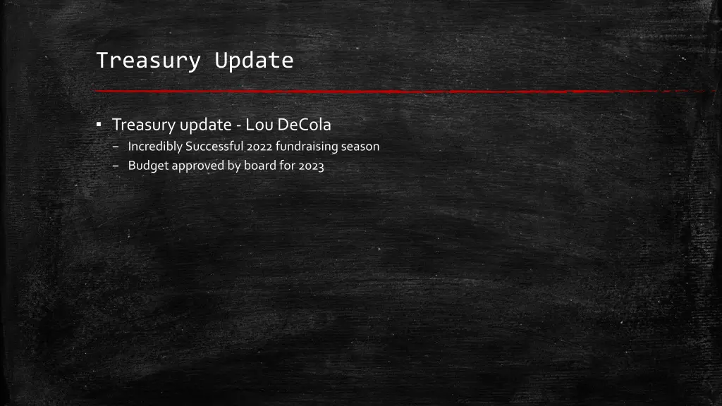 treasury update