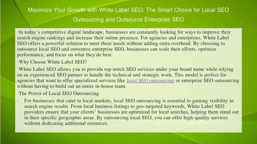 maximize your growth with white label