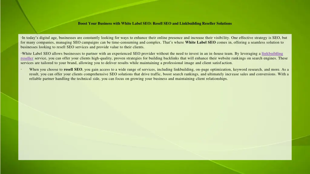 boost your business with white label seo resell