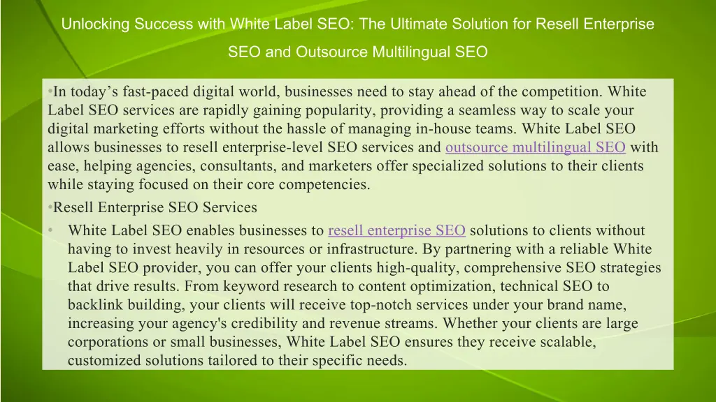 unlocking success with white label