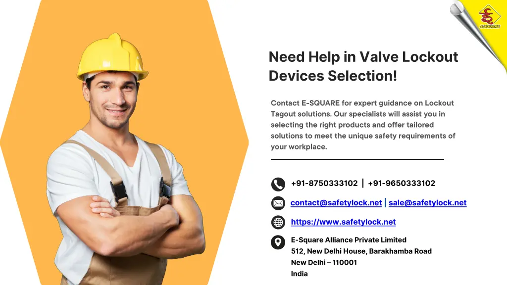 need help in valve lockout devices selection
