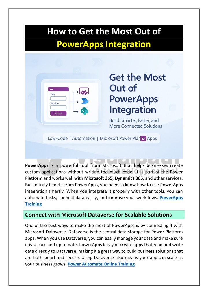 how to get the most out of powerapps integration