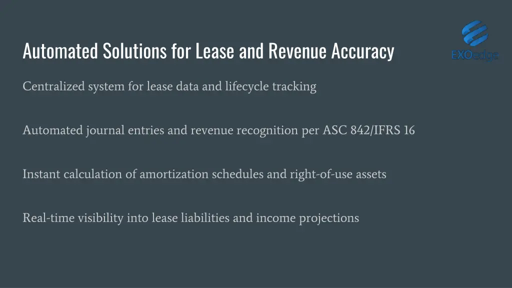 automated solutions for lease and revenue accuracy