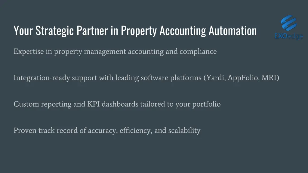 your strategic partner in property accounting