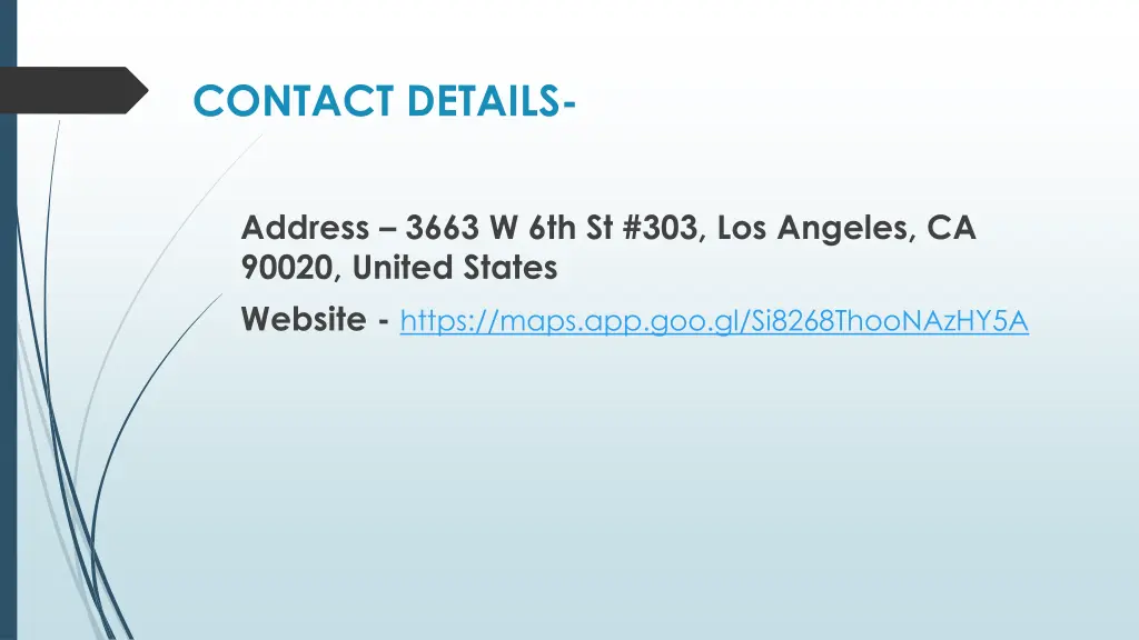 contact details