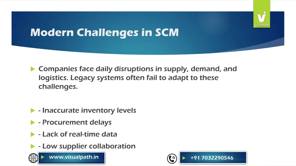 modern challenges in scm