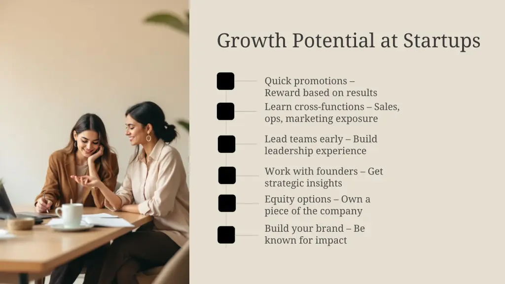 growth potential at startups