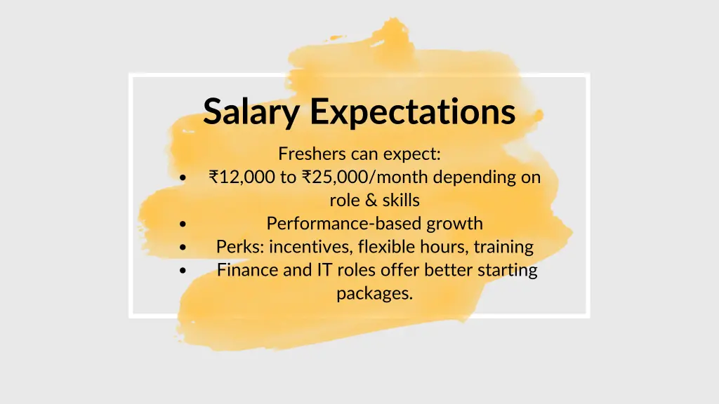 salary expectations