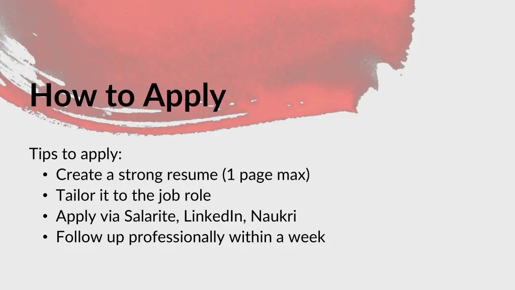 how to apply