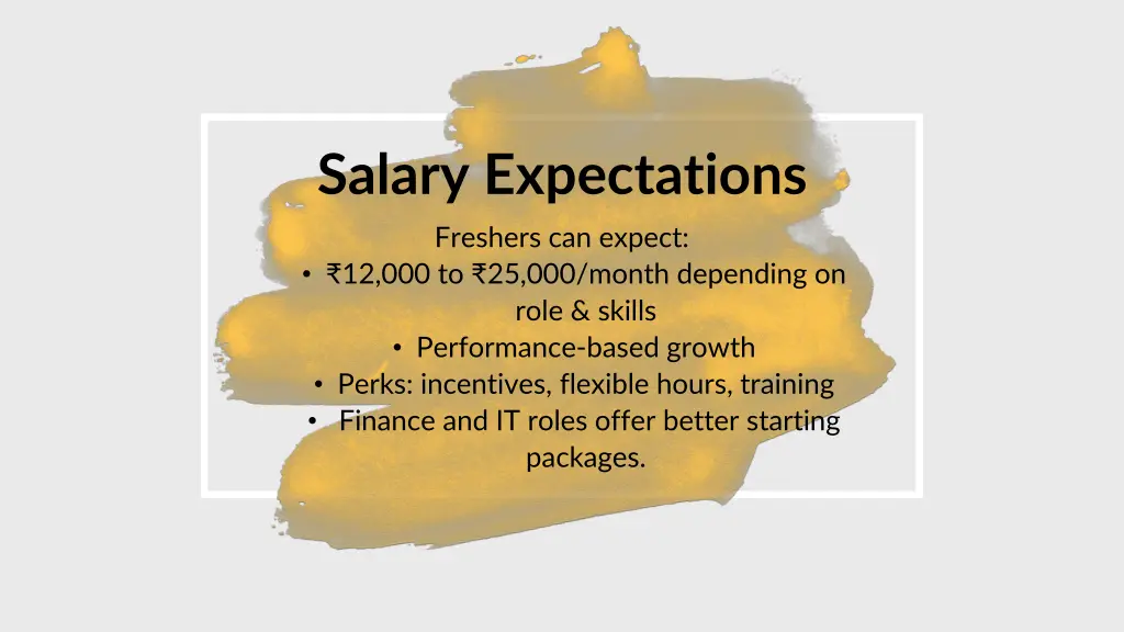 salary expectations freshers can expect