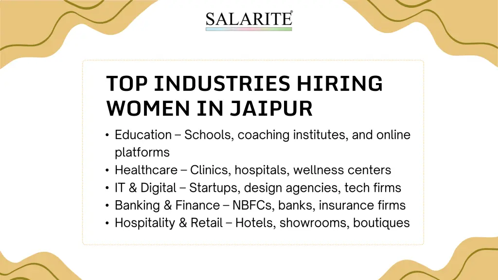 top industries hiring women in jaipur