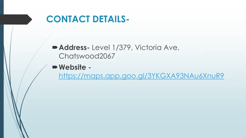 contact details