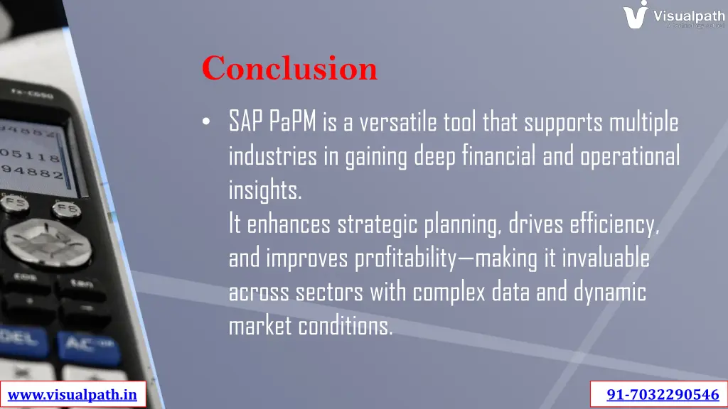 conclusion sap papm is a versatile tool that