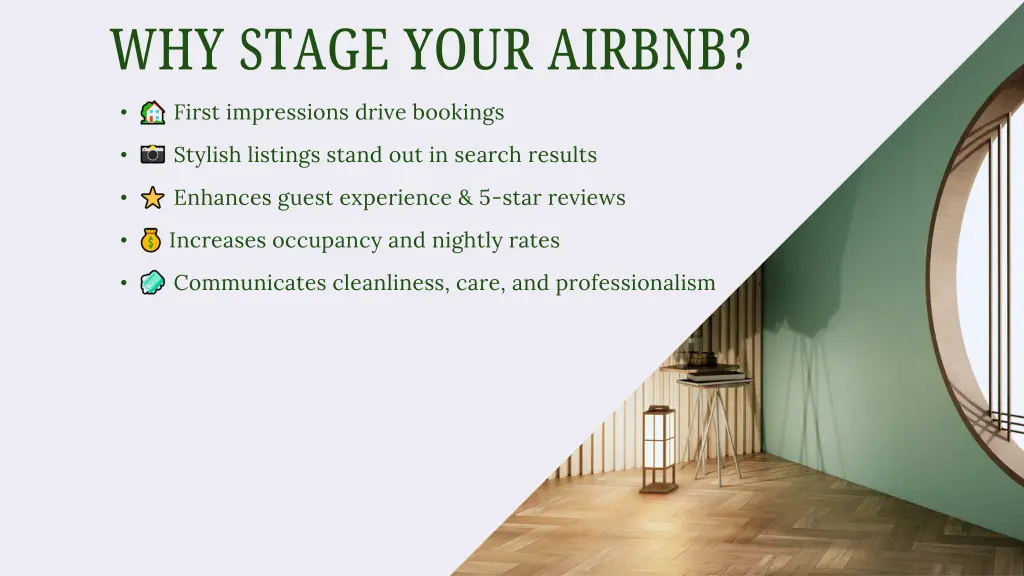 why stage your airbnb