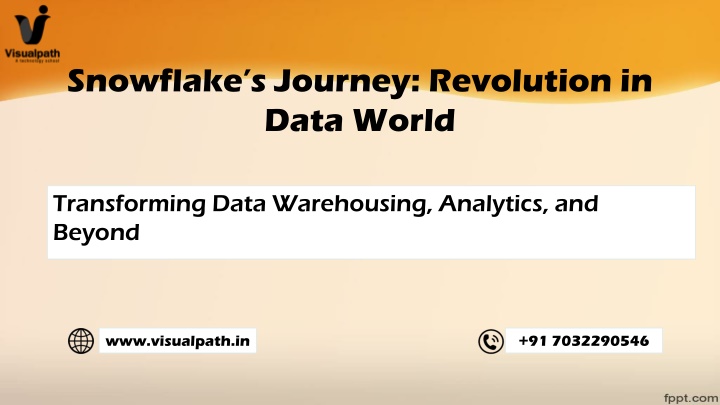 snowflake s journey revolution in data world