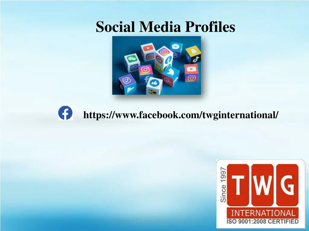 social media profiles