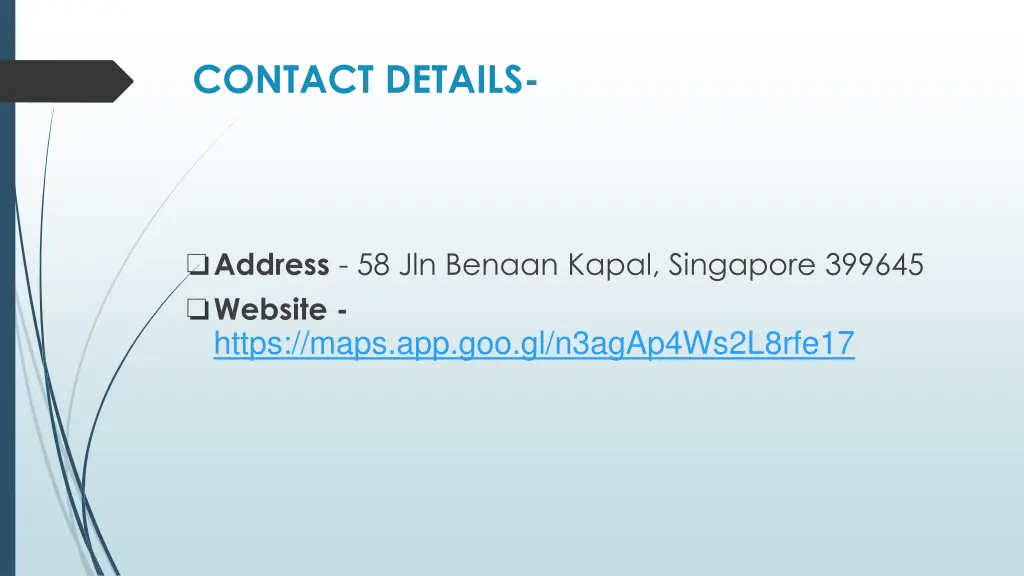 contact details