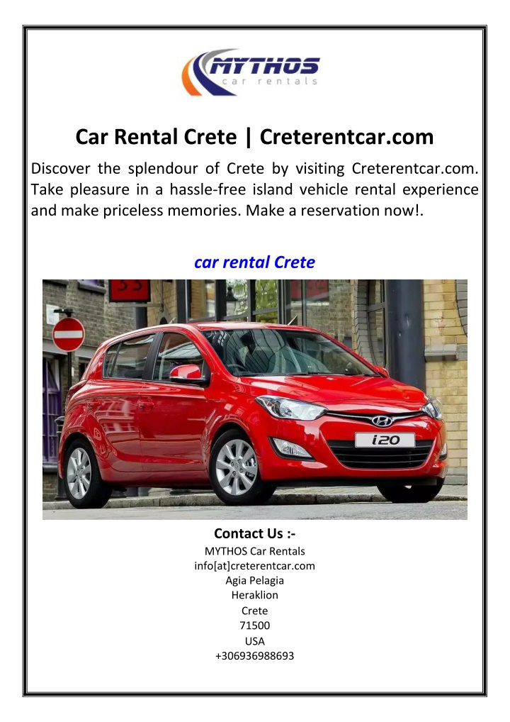 car rental crete creterentcar com
