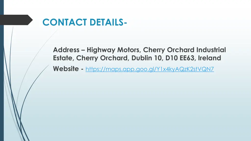 contact details