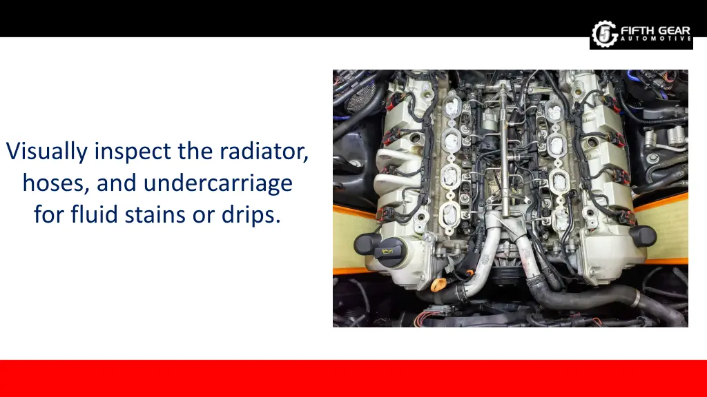 visually inspect the radiator hoses