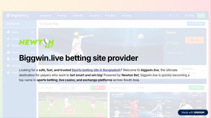 biggwin live betting site provider