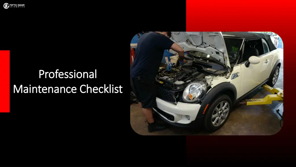 professional professional maintenance checklist