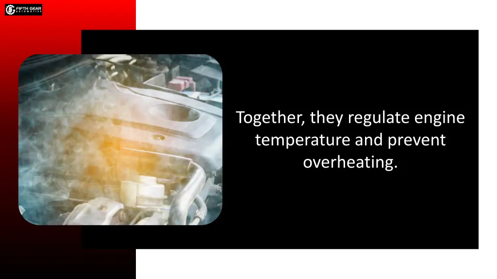 together they regulate engine temperature