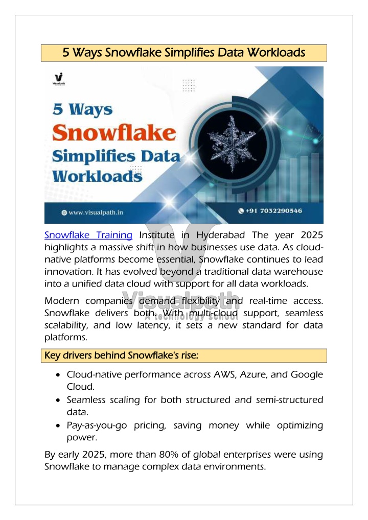 5 ways snowflake simplifies data workloads 5 ways