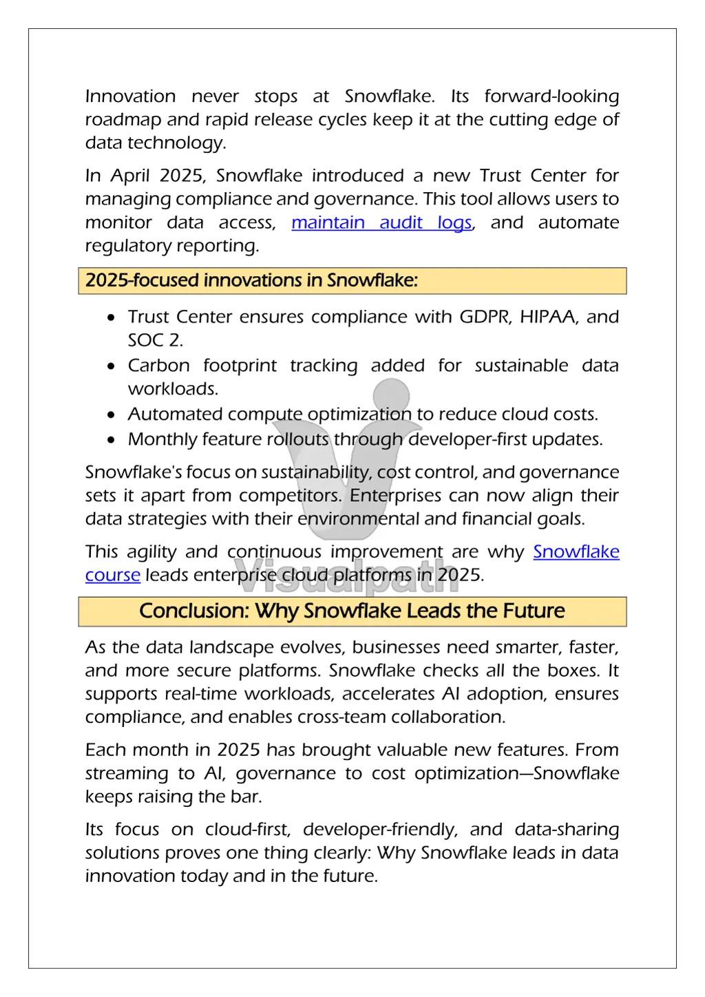 innovation never stops at snowflake its forward