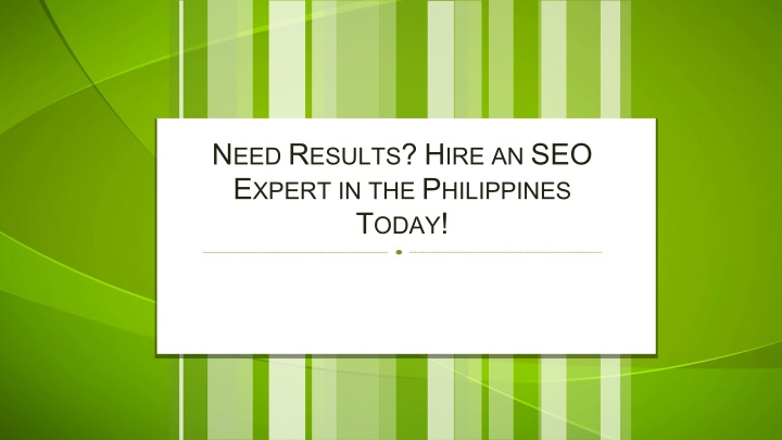 n eed r esults h ire an seo e xpert