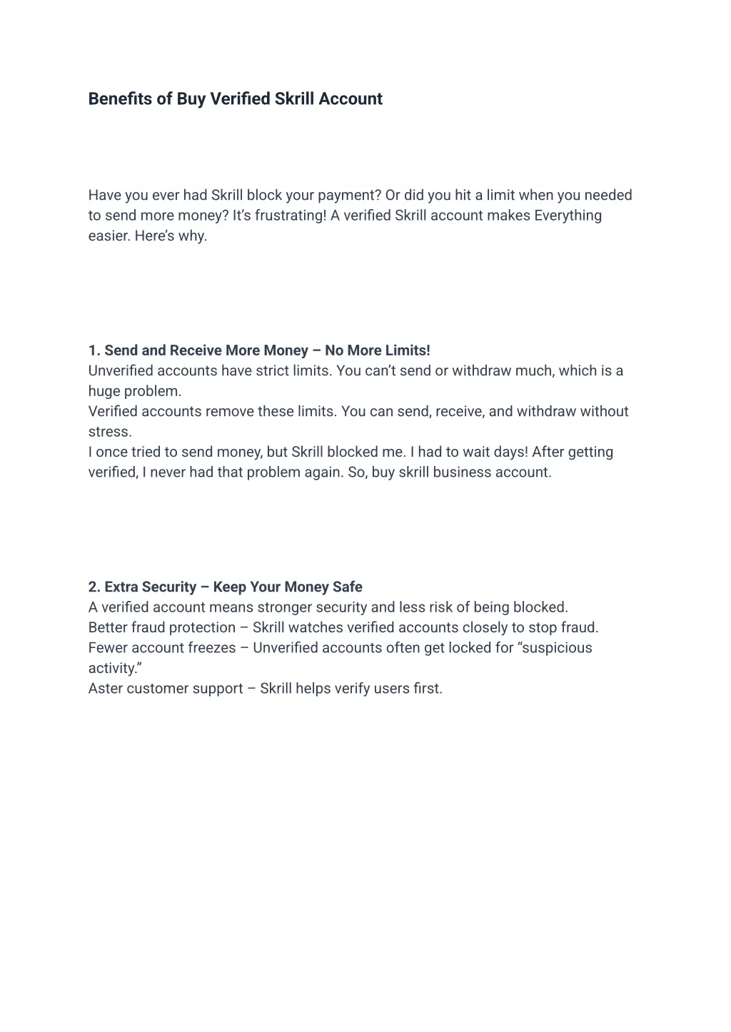 benefits of buy verified skrill account