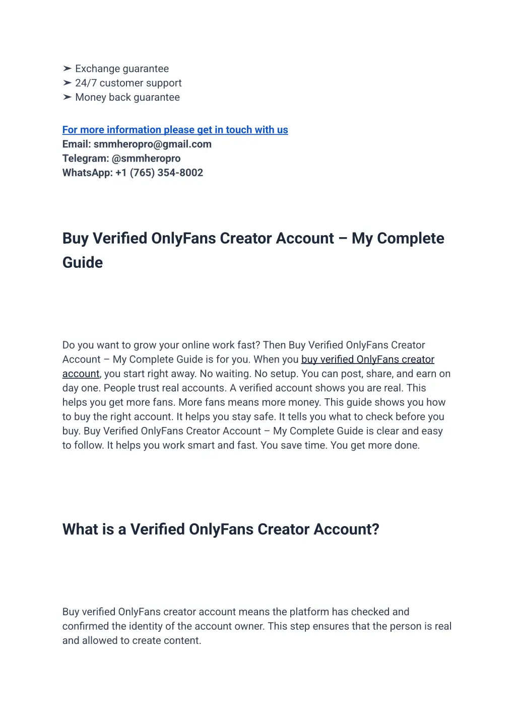 exchange guarantee 24 7 customer support money