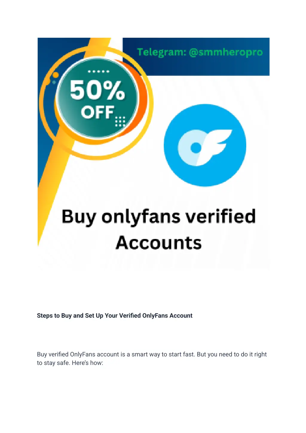 steps to buy and set up your verified onlyfans