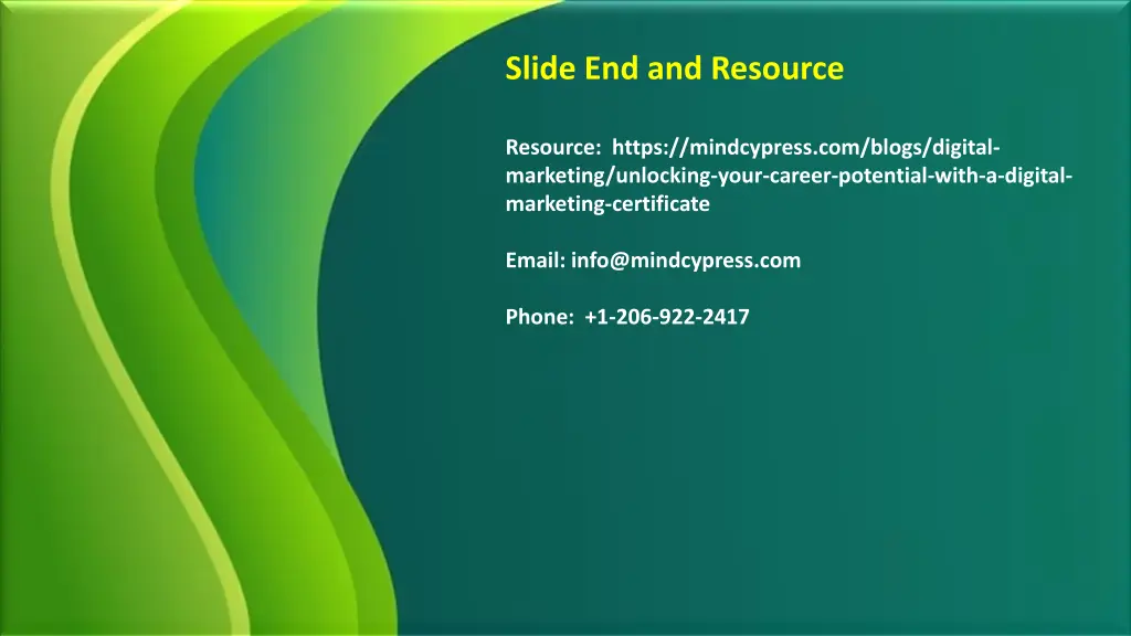 slide end and resource