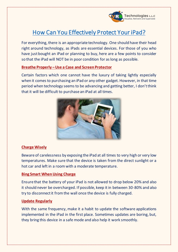 how can you effectively protect your ipad