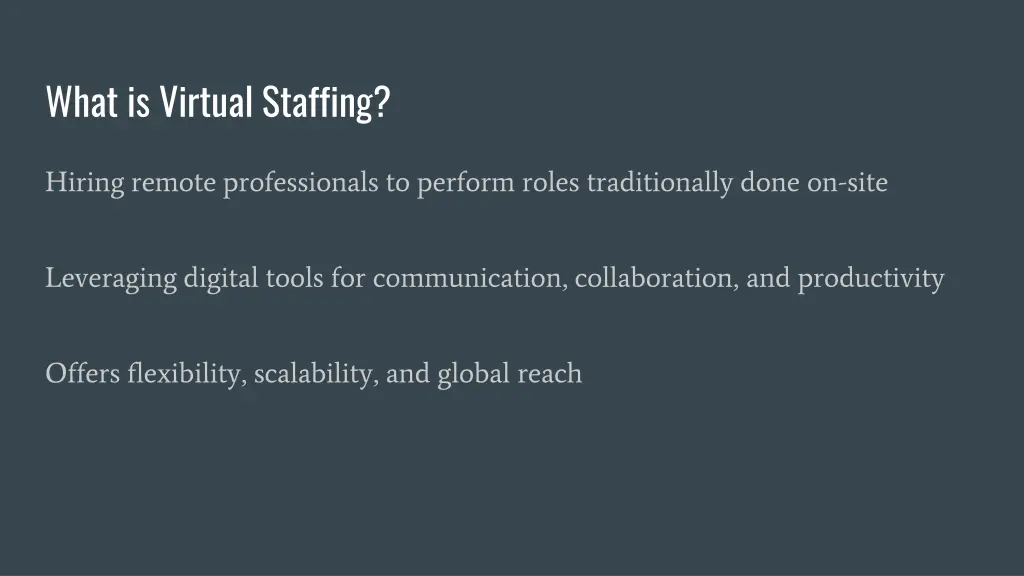 what is virtual staffing