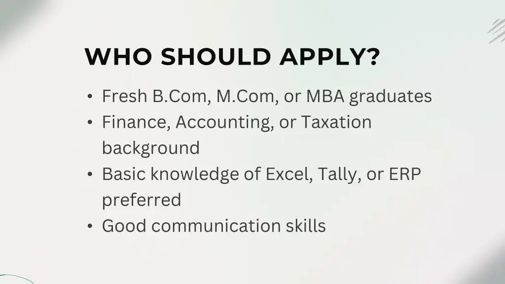 who should apply