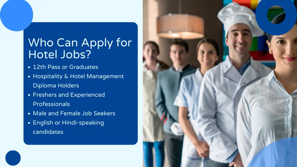 who can apply for hotel jobs 12th pass