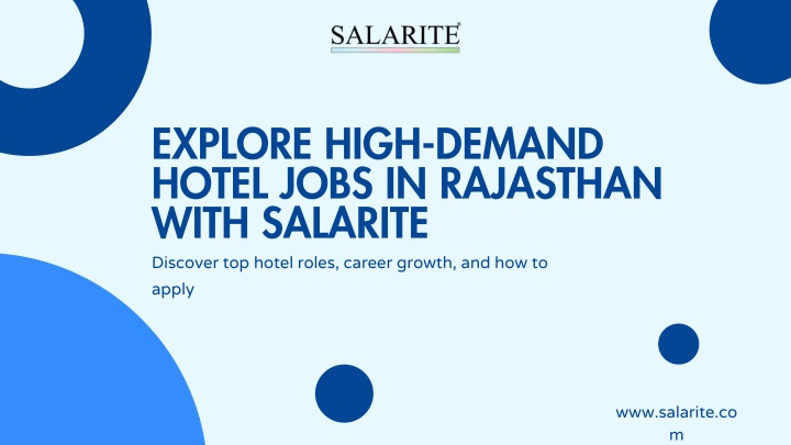 explore high demand hotel jobs in rajasthan with